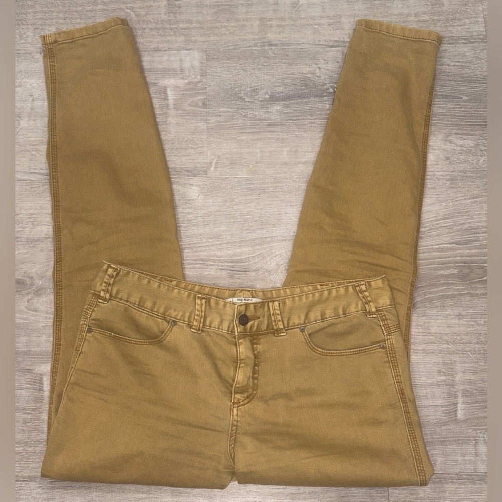 Free People Tan Skinny Jeans